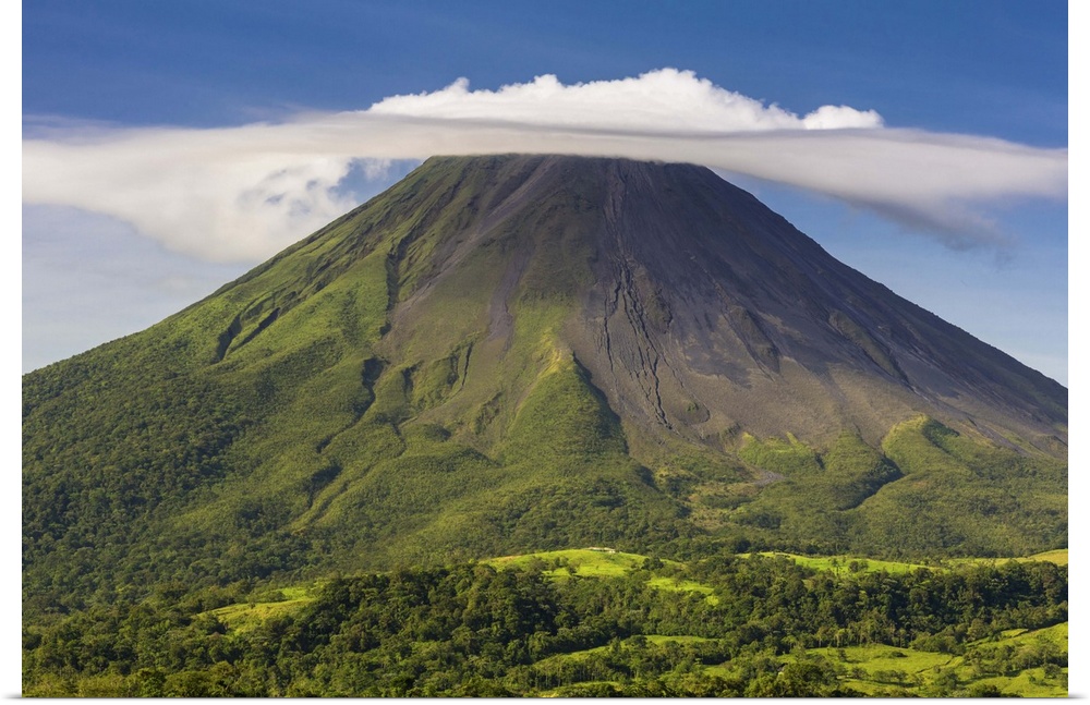 Costa Rica, Alajuela, La Fortuna. The Arenal Volcano. Although classed as active the volcano has not shown any explosive a...