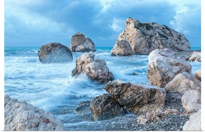 Cyprus, Paphos, Petra Tou Romiou Also Known As Aphrodite's Rock At Dawn