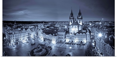 Czech Republic, Prague, Old Town Square and Church of our Lady before Tyn