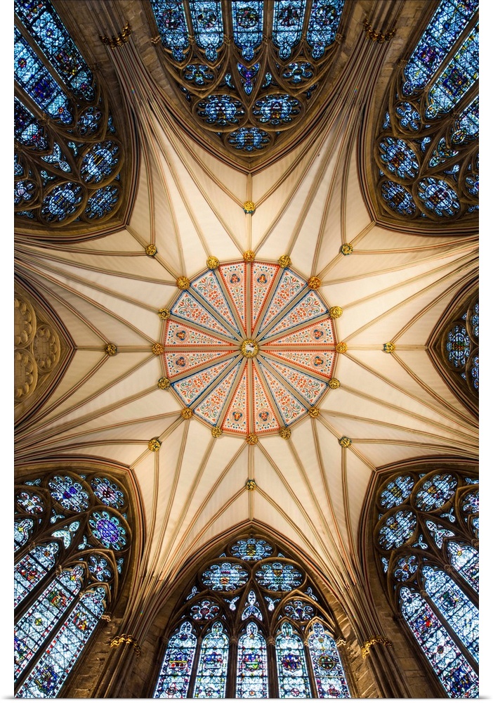 United Kingdom, England, North Yorkshire, York. The Chapter House at York Minster. The largest of it's kind in the UK with...