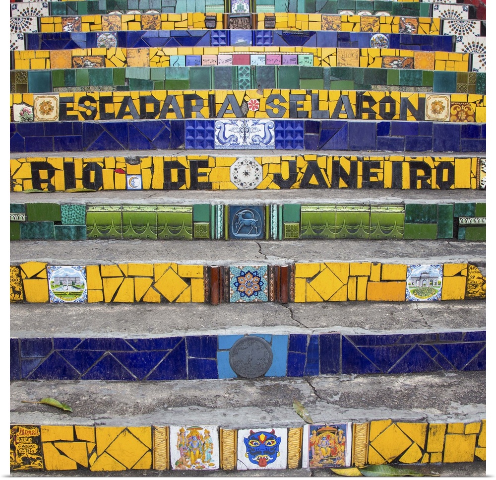 Escadaria Selaron, Lapa/Santa Teresa district, Rio de Janeiro, Brazil.