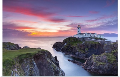 Fanad Head Lighthouse At Sunrise, County Donegal, Ulster Region, Ireland