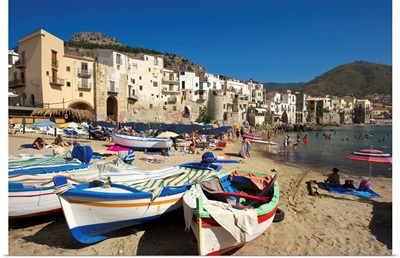 Fishing boats, Cefalu, Sicily, Italy