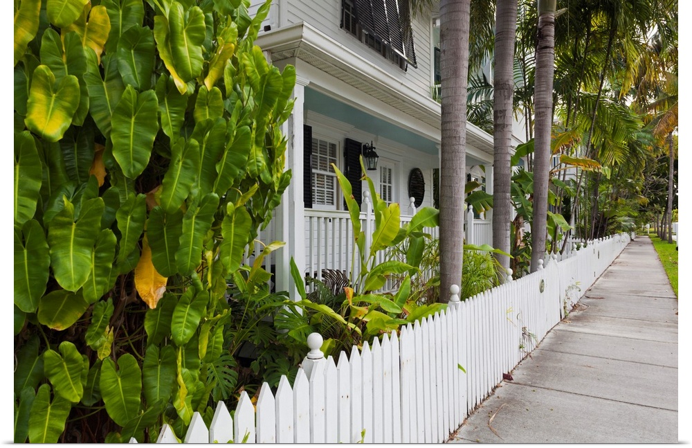 USA, Florida, Florida Keys, Key West, Truman Annex, house detail