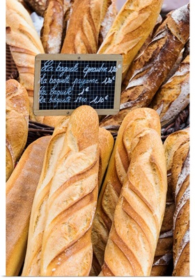 Fresh Bread Sold At The Local Market In Colmar, Alsatian Wine Route, France