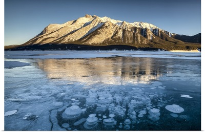 Frozen Bubbles On Abraham Lake, Alberta, Canada