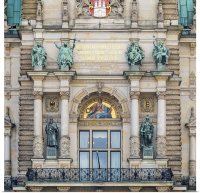 Germany, Hamburg. Neo-renaissance facade of Hamburg Rathaus (City Hall)