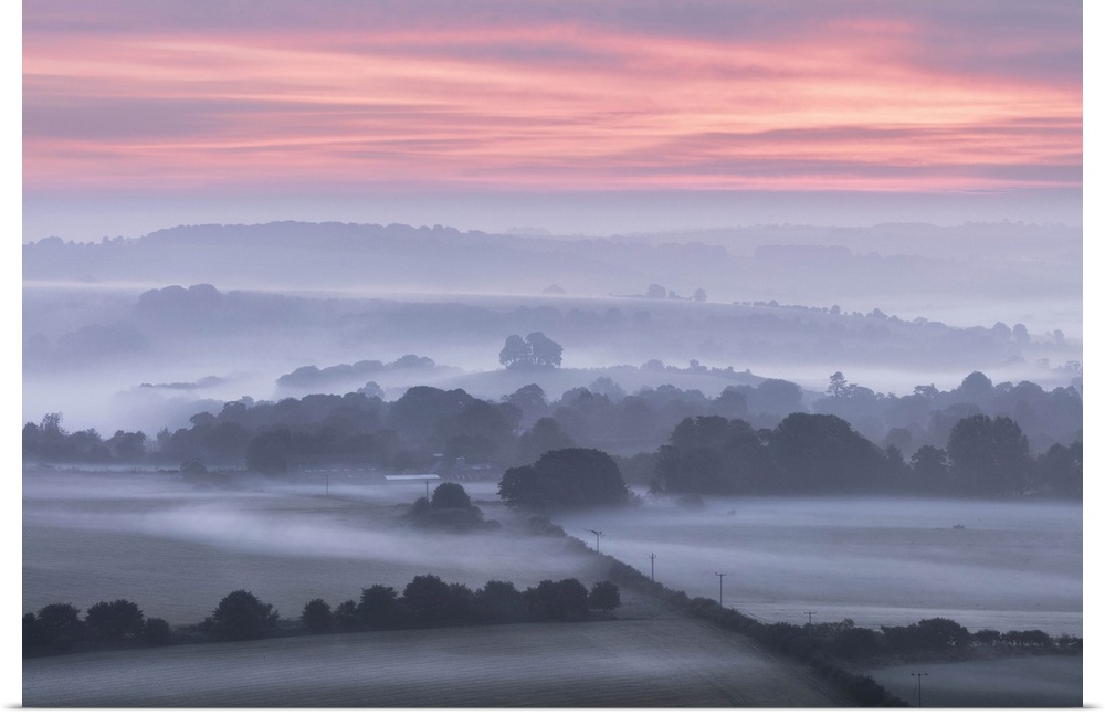 Horse Hill, Berwick St. John, from Win Green Hill, Cranborne Chase, Wiltshire, England, UK.