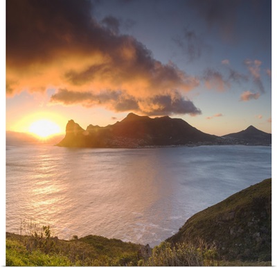 Hout Bay at sunset, Cape Town, Western Cape, South Africa