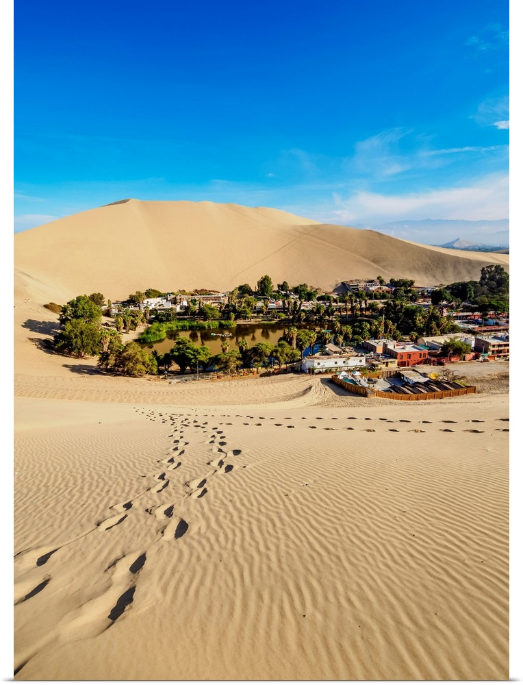 Huacachina Oasis, elevated view, Ica Region, Peru