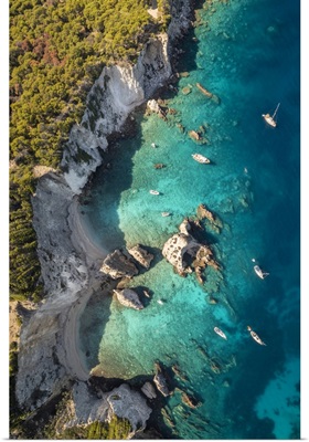 I Pagliai Beach And Cove On Isola San Domino, Tremiti Islands, Puglia, Italy