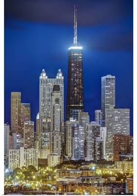 Illinois, Chicago, Hancock Tower and City Skyline