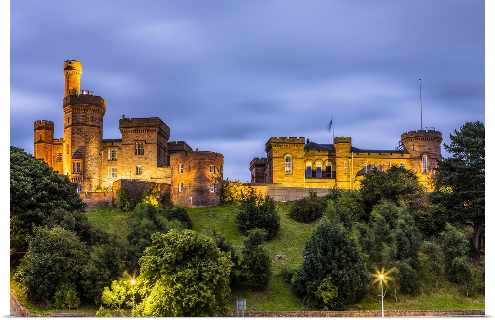 Inverness Castle in early evening, Scotland, United Kingdom. Inverness, Scotland.