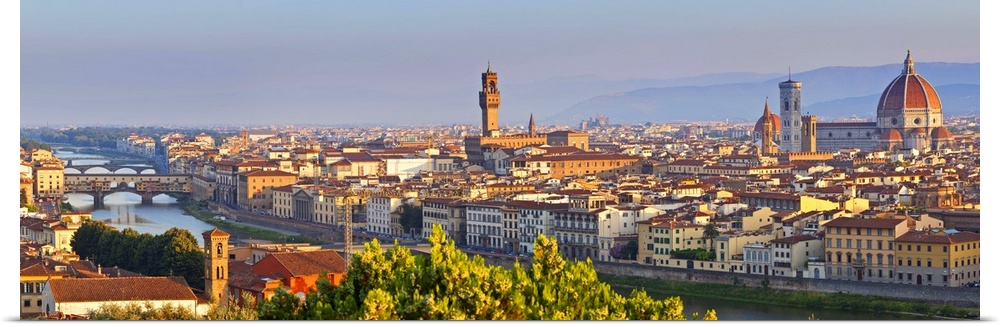 Italy, Italia. Tuscany, Toscana. Firenze district. Florence, Firenze. Duomo Santa Maria del Fiore,  View over the city fro...