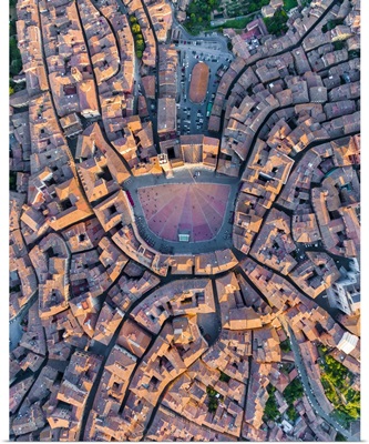 Italy, Tuscany, Siena, Piazza Del Campo And City Centre