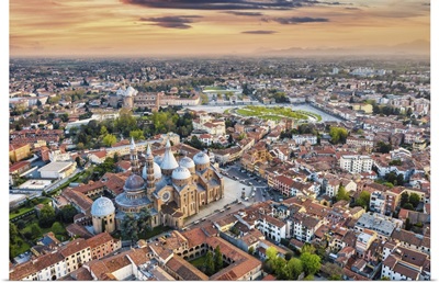 Italy, Veneto, Padua, Prato Della Valle Square And Basilica Of St. Anthony Of Padua