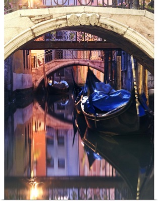 Italy, Venice. View of a canal