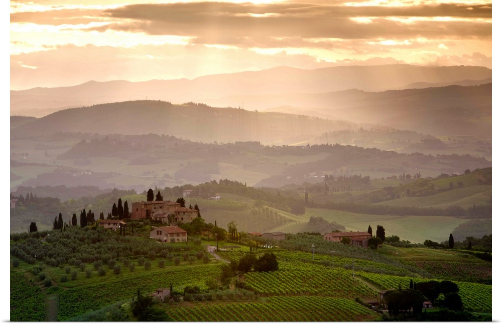 Landscape, San Gimignano, Tuscany, Italy