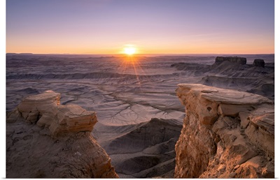 Landscape Similar To Mars At Sunrise, Skyline Rim Overlook, Utah