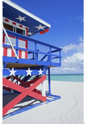 Lifeguard hut, South Beach, Miami, Florida
