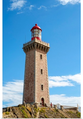 Lighthouse At Cap Bear, Port-Vendres, Pyrenees-Orientales, Languedoc-Roussillon, France