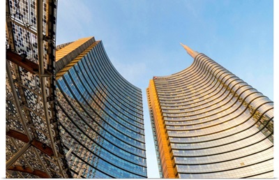 Milan, Lombardy, Italy. -Gae Aulenti Square With Unicredit Towers