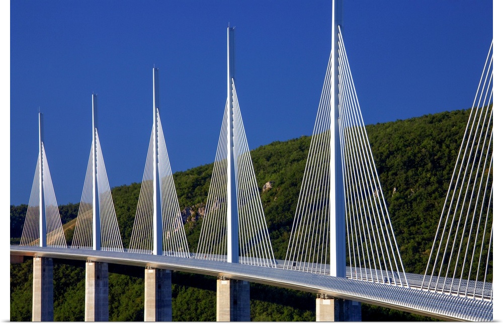 Millau Viaduct Over The Tarn River Valley, Millau, France