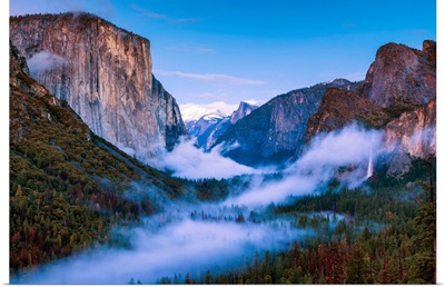 Mist In Yosemite Valley From Tunnel View, Yosemite National Park, California, USA