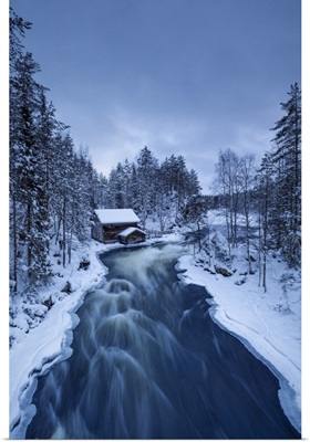 Myllykoski, The Old Mill Along The Kitkajoki River At Oulanka National Park, Finland