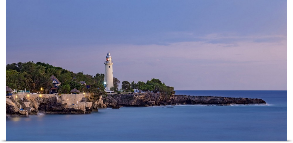 Negril Lighthouse at dusk, West End, Negril, Westmoreland Parish, Jamaica