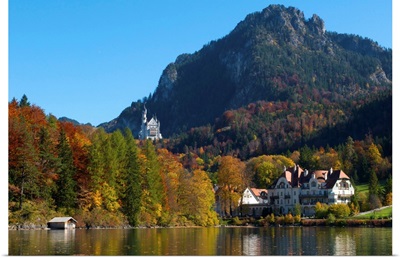 Neuschwanstein Castle and Lake Alpsee, Allgaeu, Bavaria, Germany