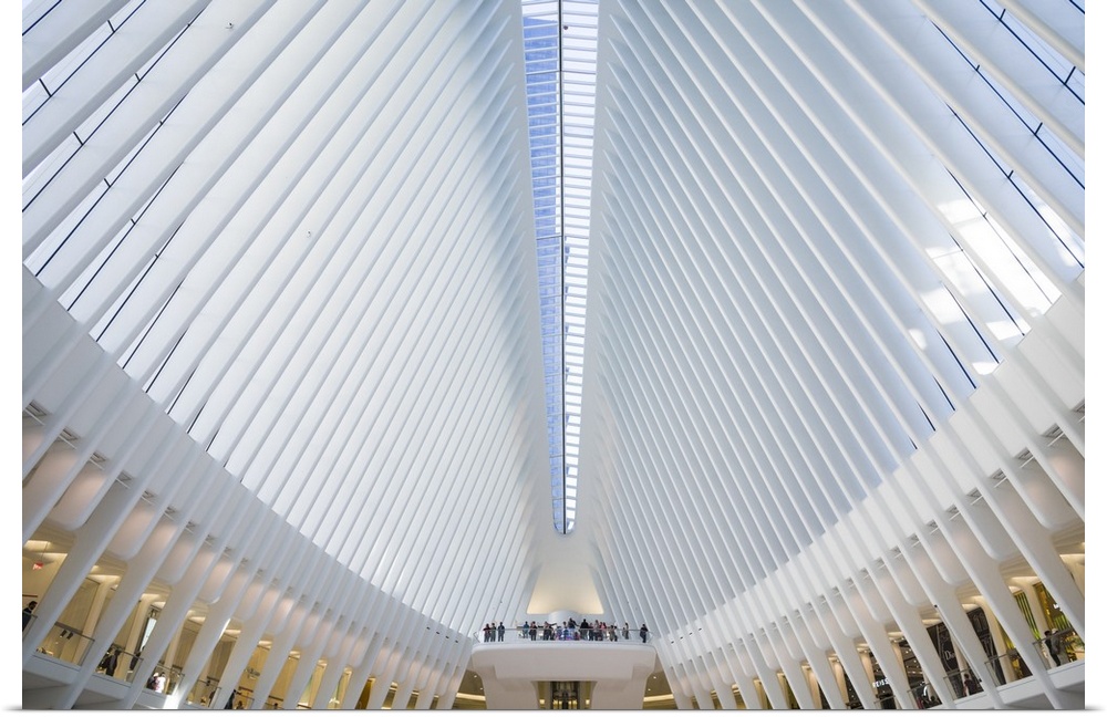 USA, New York, New York City, Lower Manhattan, The Oculus, World Trade Center PATH train station, designed by Santiago Cal...