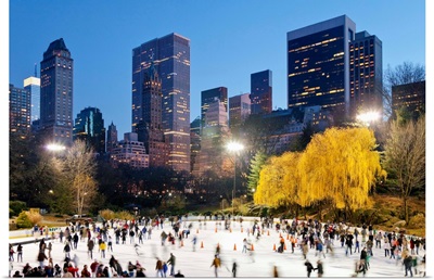 New York City, Manhattan, Wollman Ice rink in Central Park
