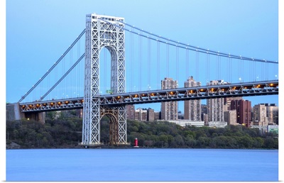 New York, Manhattan, George Washington Bridge and the Hudson river