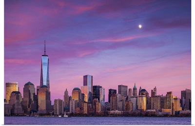 New York, New York City, lower Manhattan and Freedom Tower