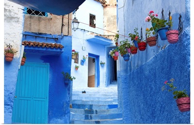 North Africa, Morocco, Chefchaouen district.Details of the city