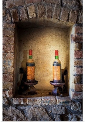 Old Wine Bottles, Costanti Winery, Montalcino, Tuscany, Italy
