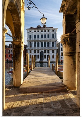 Pier On Grand Canal, Venice, Veneto, Italy, Europe