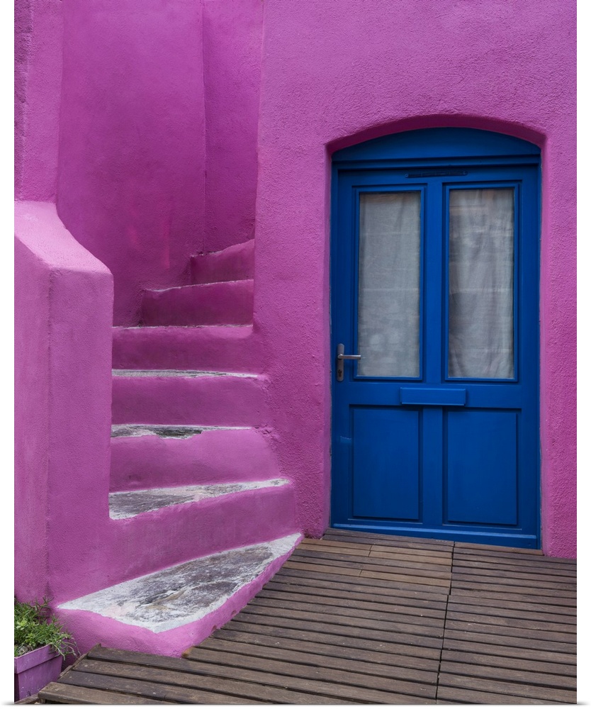 Pink House, Old Town Of Collioure,  Pyrenees-Orientales, France