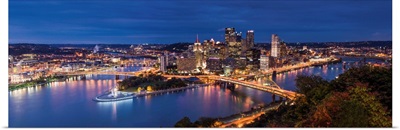 Pittsburgh Skyline At Night, Pennsylvania, USA