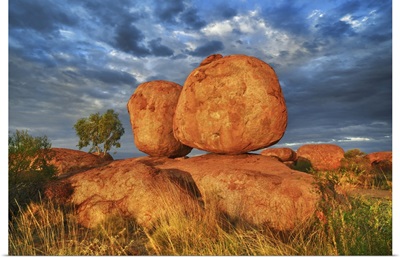 Rock Formation At Devils Marbles, Australia, Northern Territory, Devils Marbles