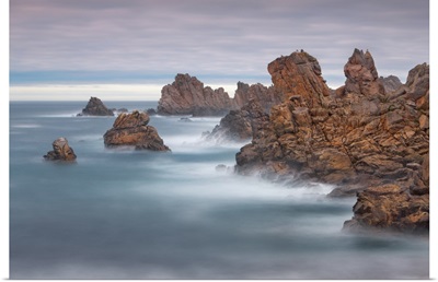 Rocky Coast At Pointe De Creac'h, France, Brittany, Finistere, Brest, Ouessant