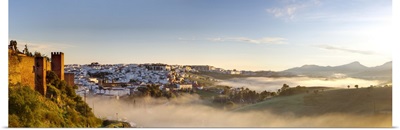 Ronda at dawn, Malaga Province, Andalusia, Spain