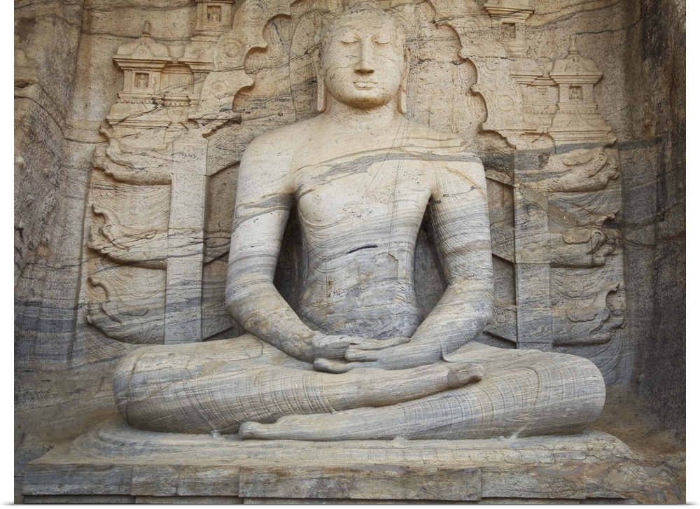 Seated Buddha, Gal Vihara, Polonnaruwa (UNESCO World Heritage Site), North Central Province, Sri Lanka