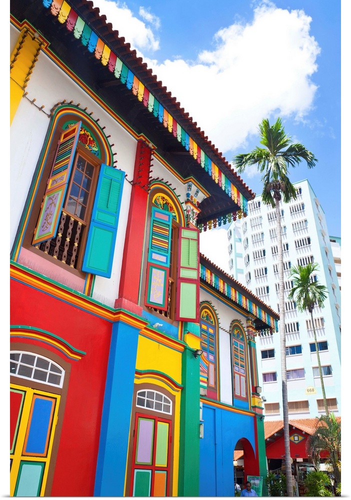 South East Asia, Singapore, Little India, Colourful Heritage Villa, once the residence of Tan Teng Niah