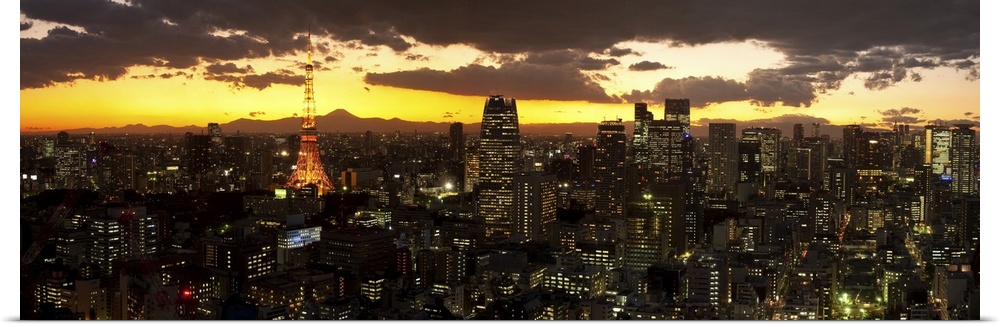 Skyline from Shiodome, Tokyo, Japan