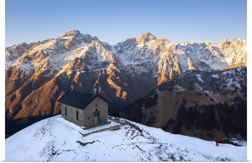 small church at the top of the Manina Pass, between Scalve Valley and Seriana Valley. Nona, Vilminore di Scalve, Scalve Va...
