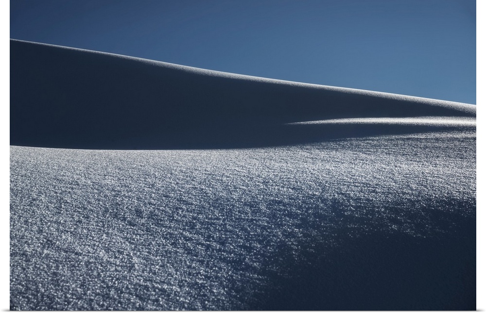 Snow dunes of the Tuscany Appenines. Appennino Tosco Emiliano, Tuscany, Italy.