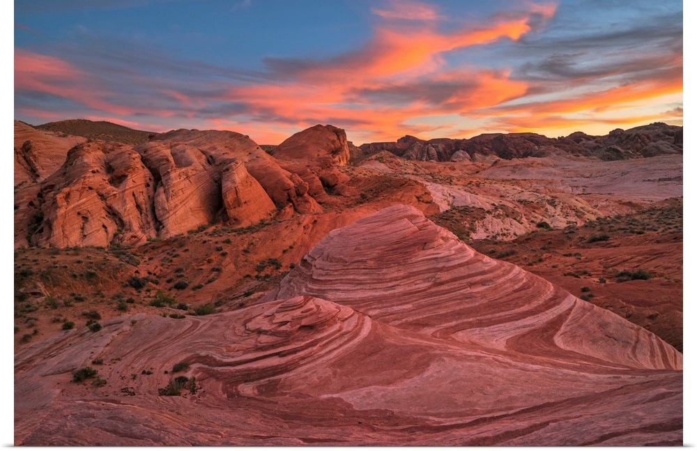 USA, Southwest, Nevada, Valley of Fire, State Park, Fire Wave.