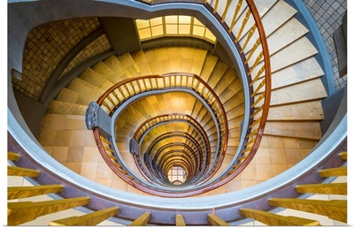 Spiral Staircase Inside Ballinhaus, Kontorhausviertel, Hamburg, Germany